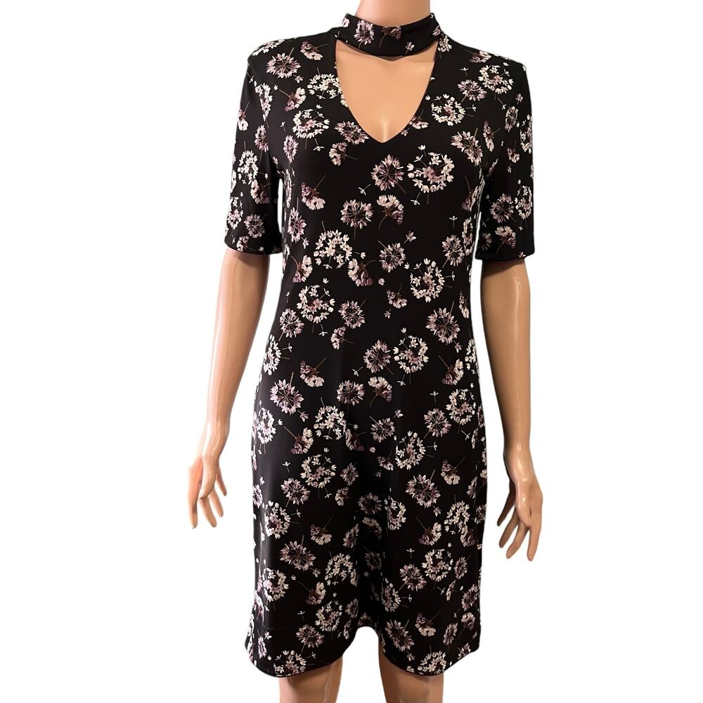 White House Black Market Reversible Halter Collar Dress S Career Party Preppy